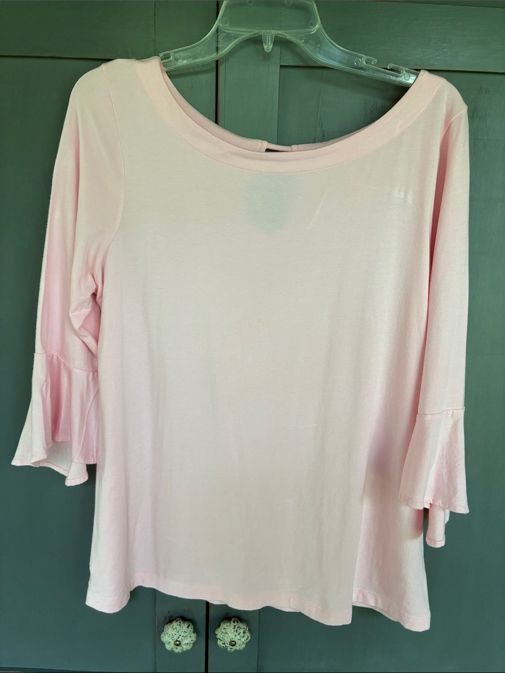 Lilly Pulitzer Light Pink Bell Sleeve Scoop Neck Top